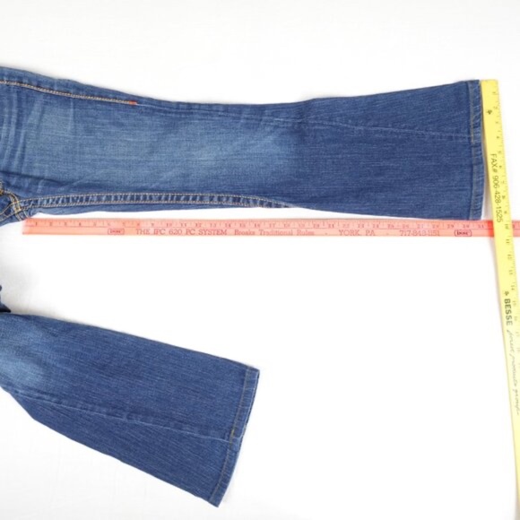 True Religion Joey Big T Jeans Women's 27 Low Rise Flare Bell Bottom Made in USA - Picture 9 of 10